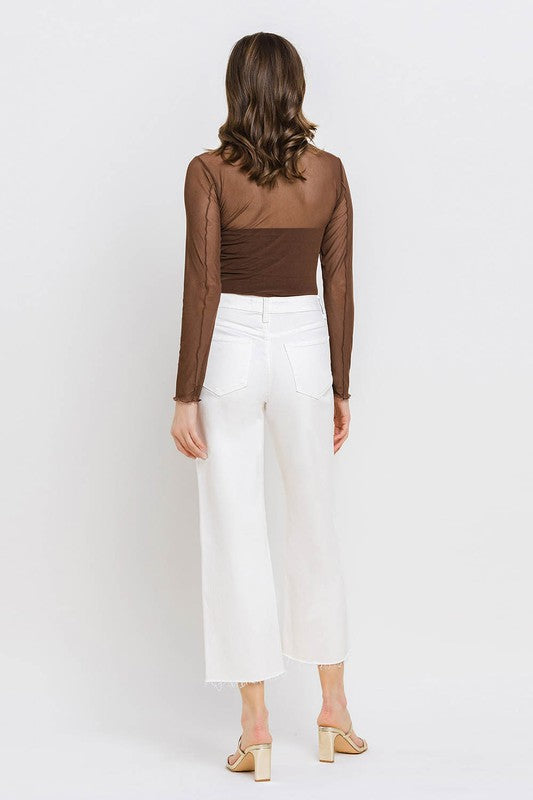 Heather Crop Wide Leg