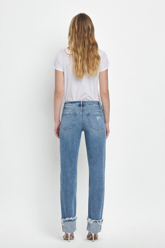 Livie MR Cuff Straight Jeans