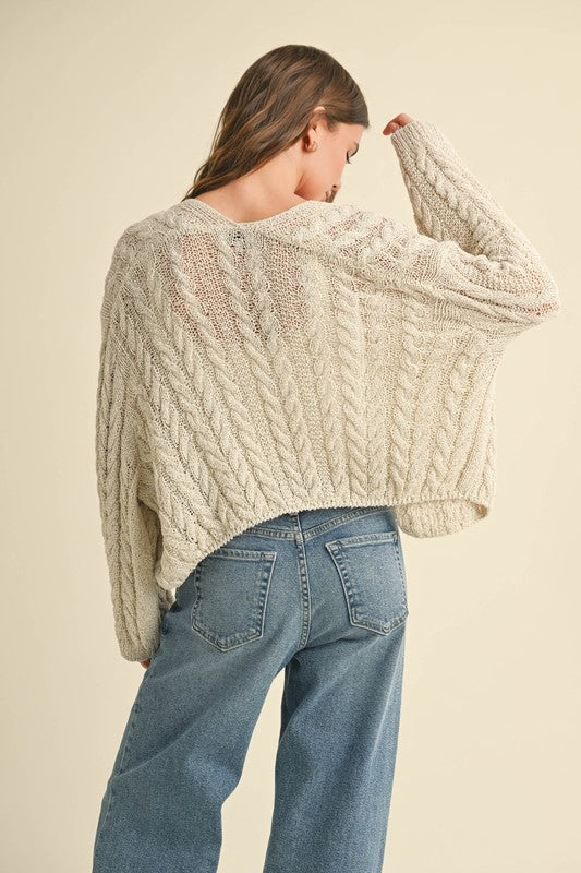 Sasha Cable Knit Cardi