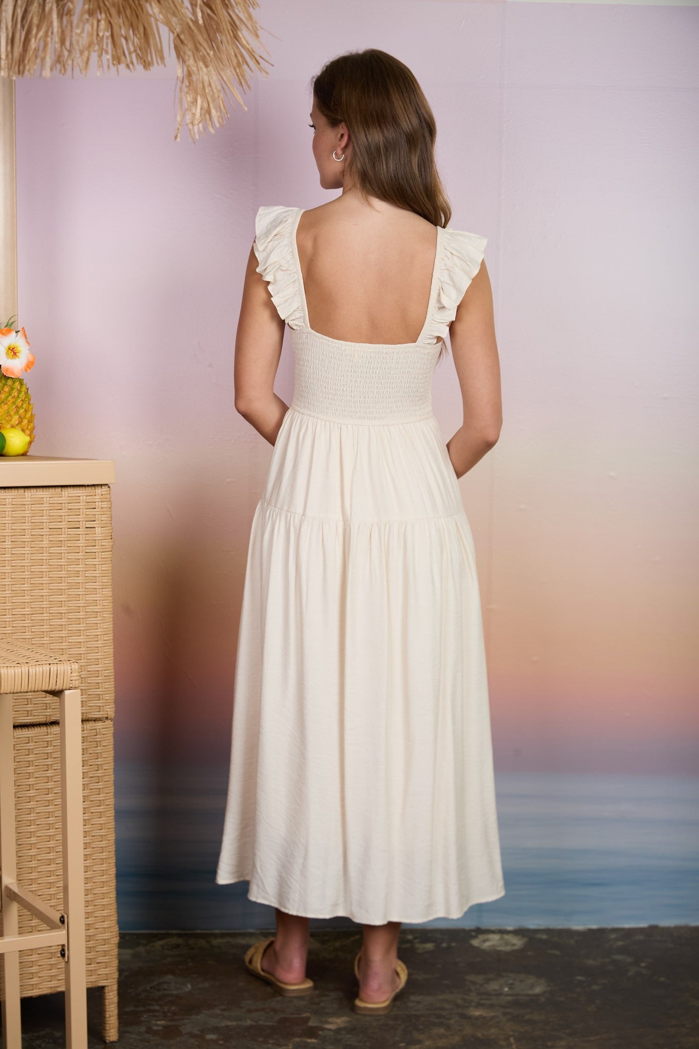 Shelly Smocked Midi Dress