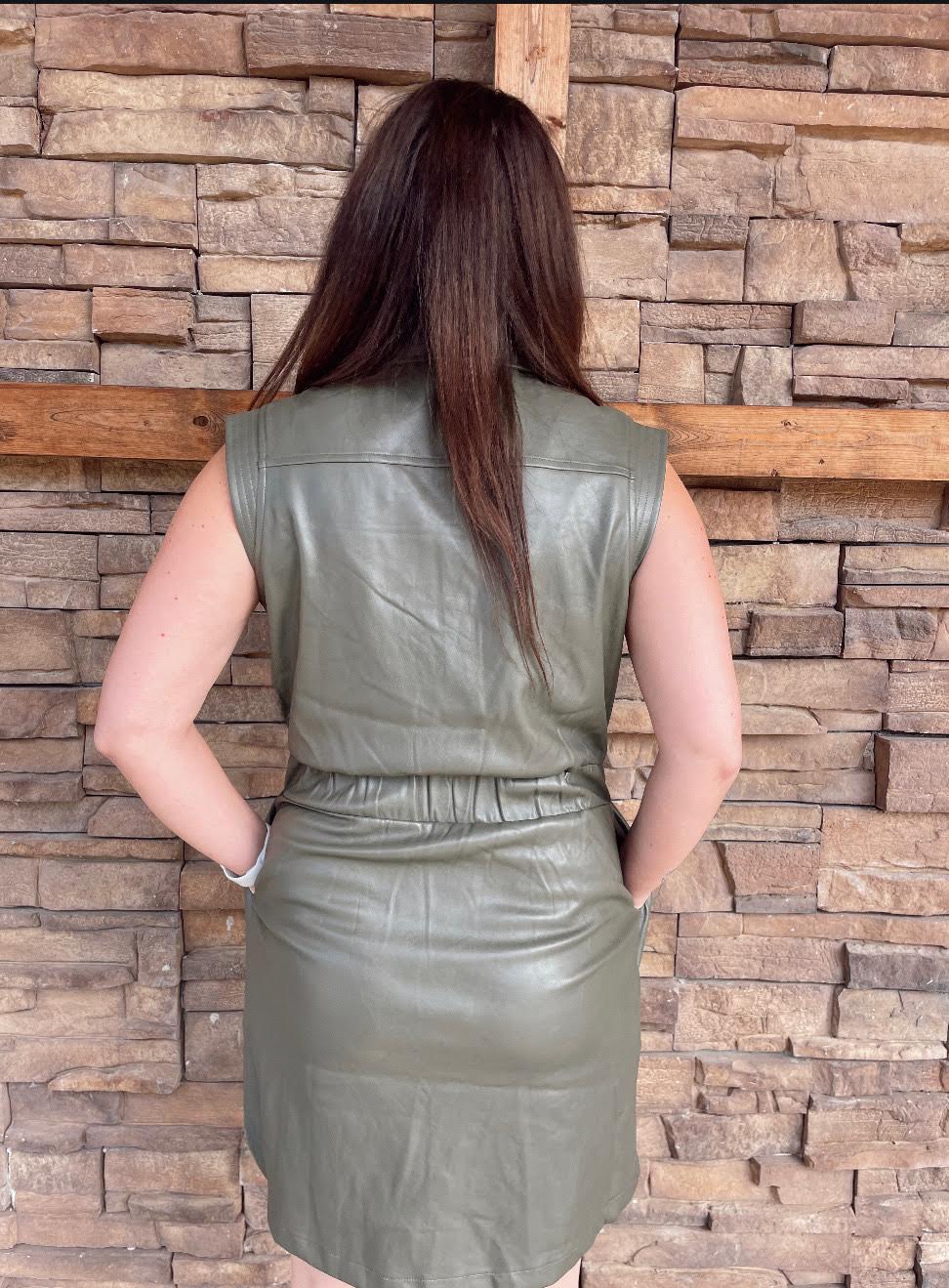 Martha Leather Dress