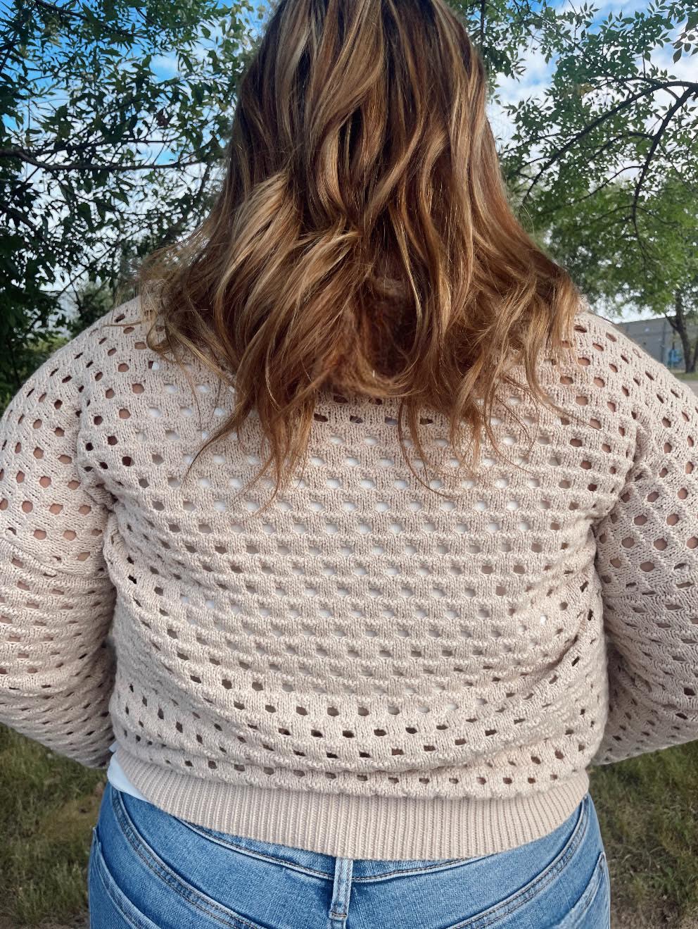 Teed Open Knit Sweater