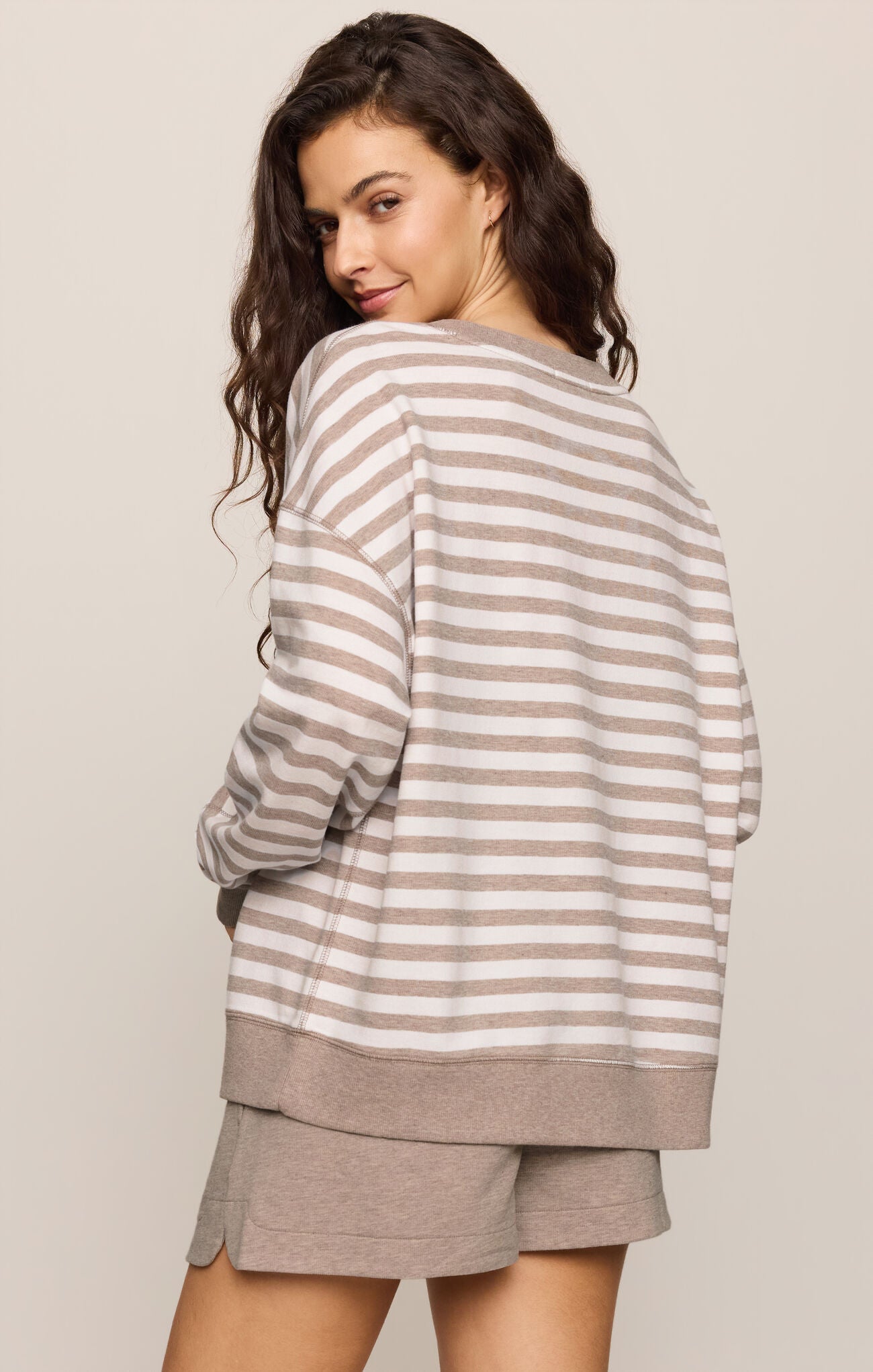 Everyday Striped Crew Sweatshirt