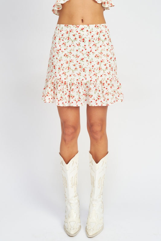 Blossom Ruffle Bottom Skirt