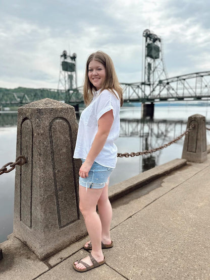 Georgie Button Top