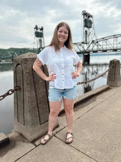 Georgie Button Top