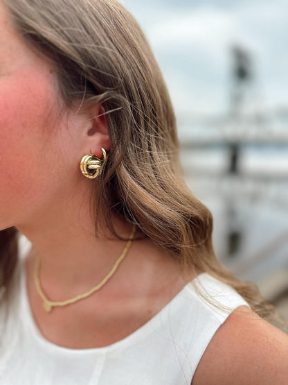 Monkey Fist Knot Post Earring