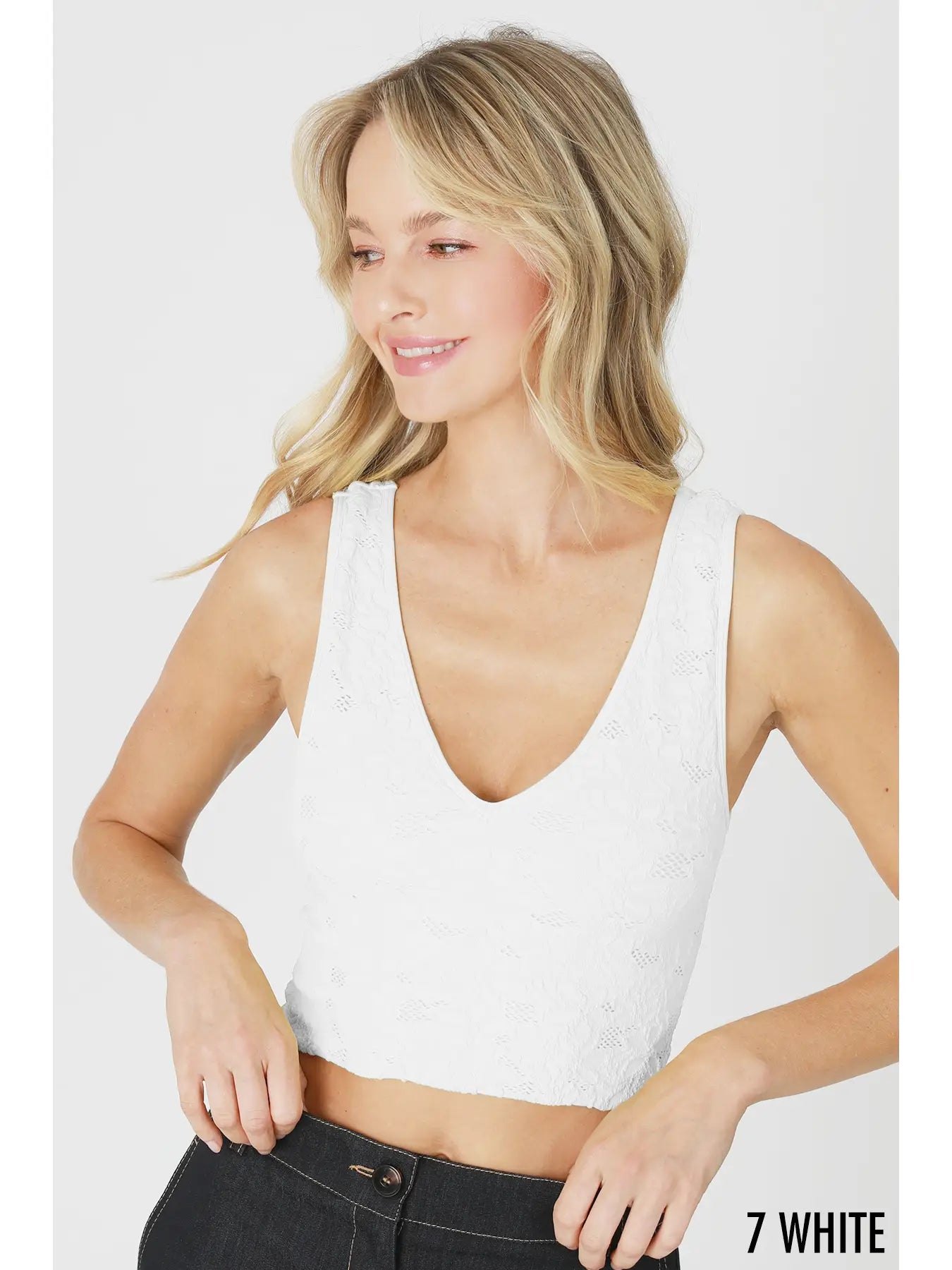 Lacey V-Neck Crop