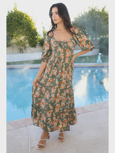 Linda Floral Maxi Dress