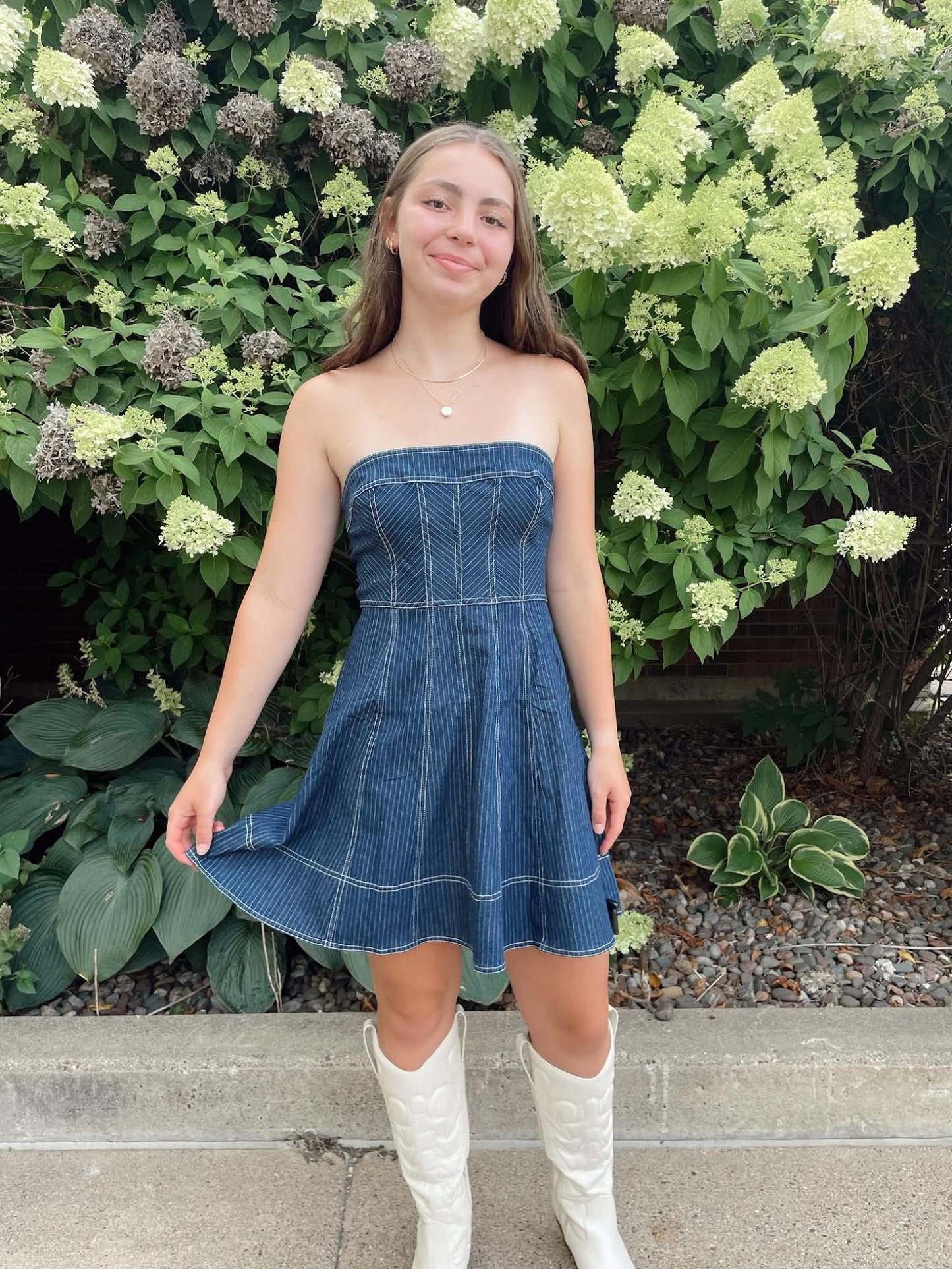 Runway Denim Mini Dress