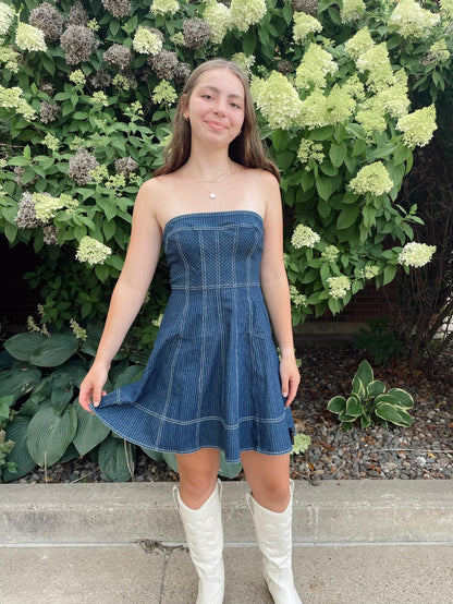 Runway Denim Mini Dress