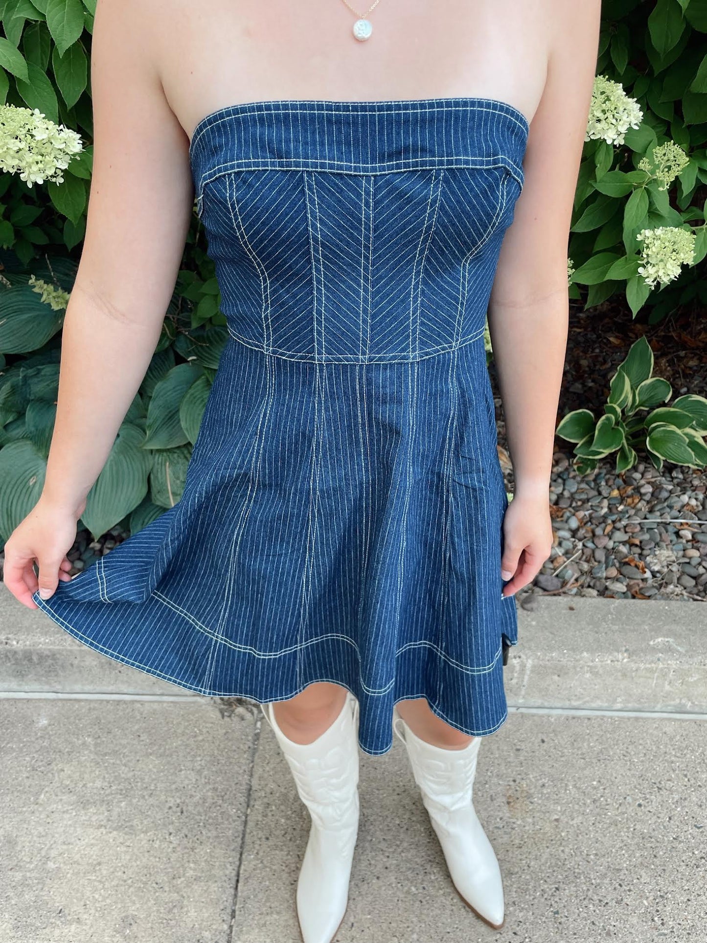 Runway Denim Mini Dress