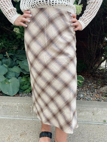 Andrew Plaid Midi Skirt