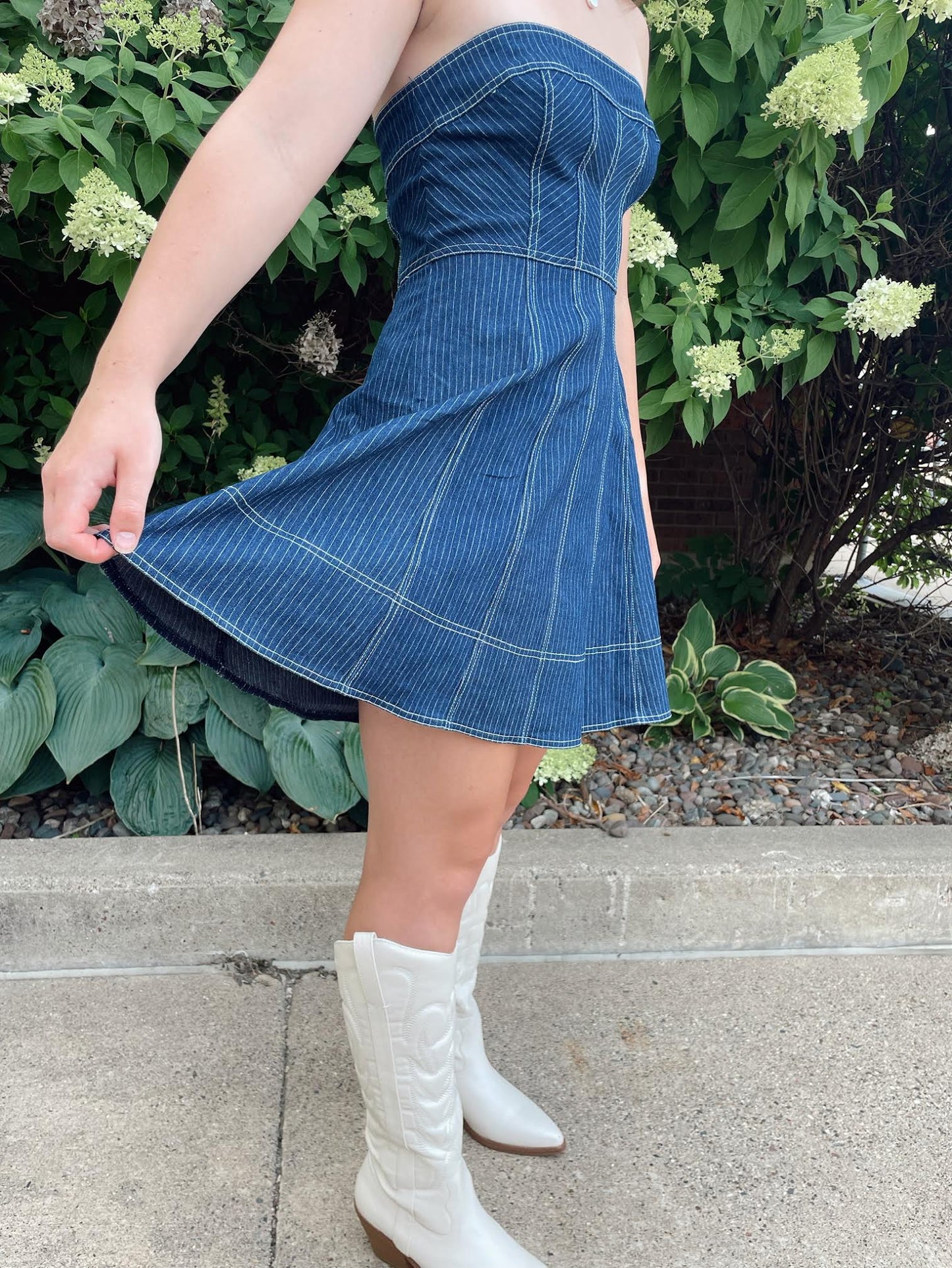 Runway Denim Mini Dress