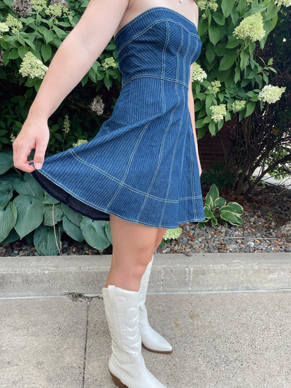 Runway Denim Mini Dress