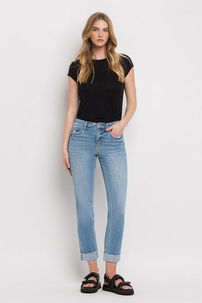 Erin Mid Rise Slim Straight