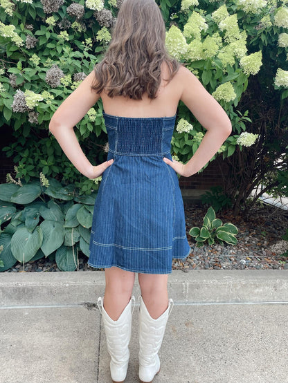 Runway Denim Mini Dress