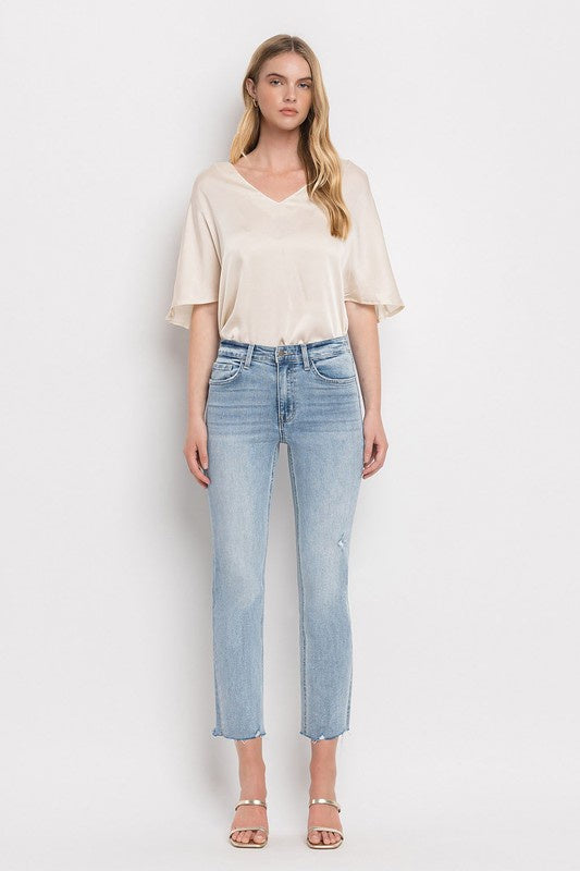 Killian HR Crop Straight Jeans