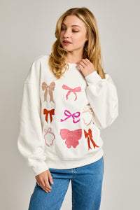 Bow Embo Sweatshirt