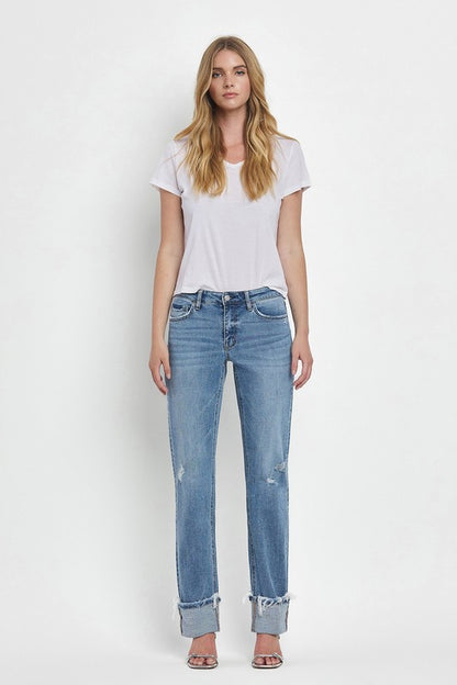 Livie MR Cuff Straight Jeans