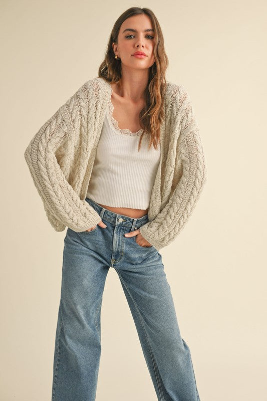Sasha Cable Knit Cardi