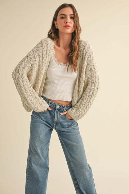 Sasha Cable Knit Cardi