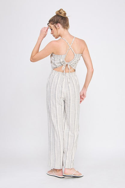 Toni Striped Jumpsuit