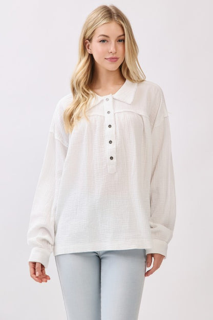 Zone Gauze Blouse