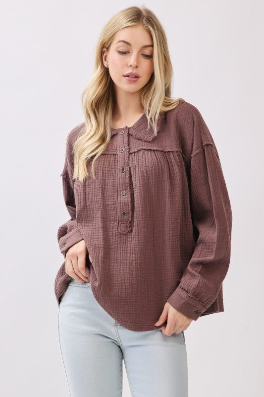 Zone Gauze Blouse