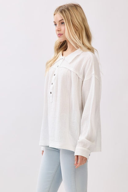 Zone Gauze Blouse