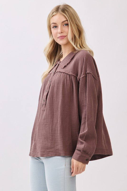 Zone Gauze Blouse