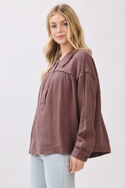 Zone Gauze Blouse