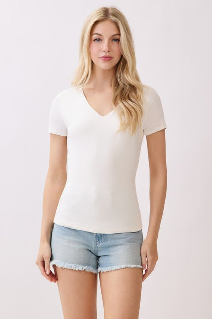 Krystal Fitted Vneck Top