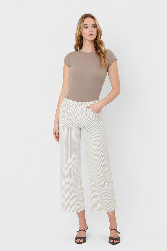 Samantha HR Crop Wide Jeans