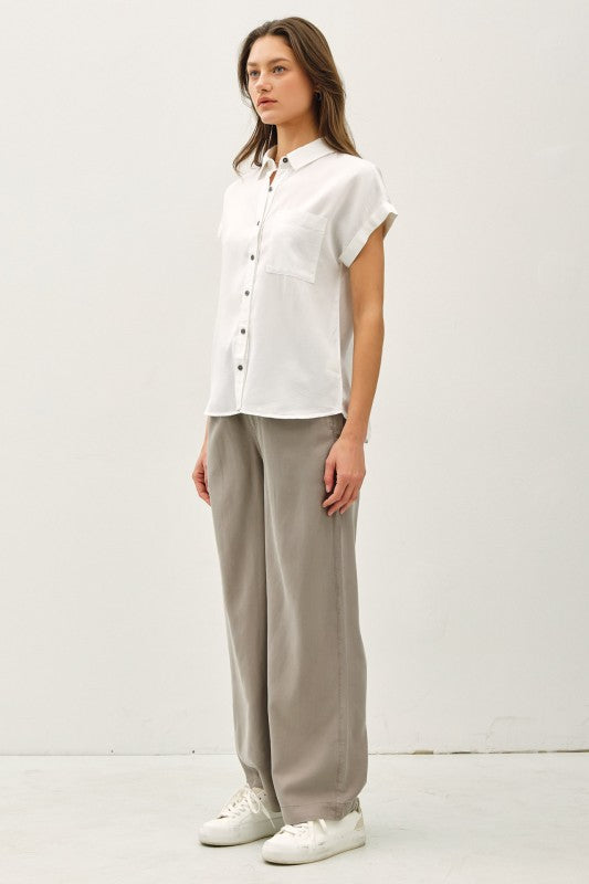 Georgie Button Top