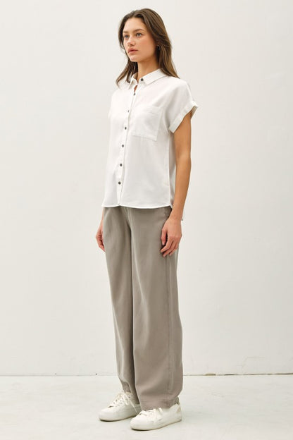 Georgie Button Top