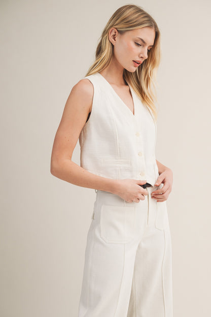 Sav Button Vest