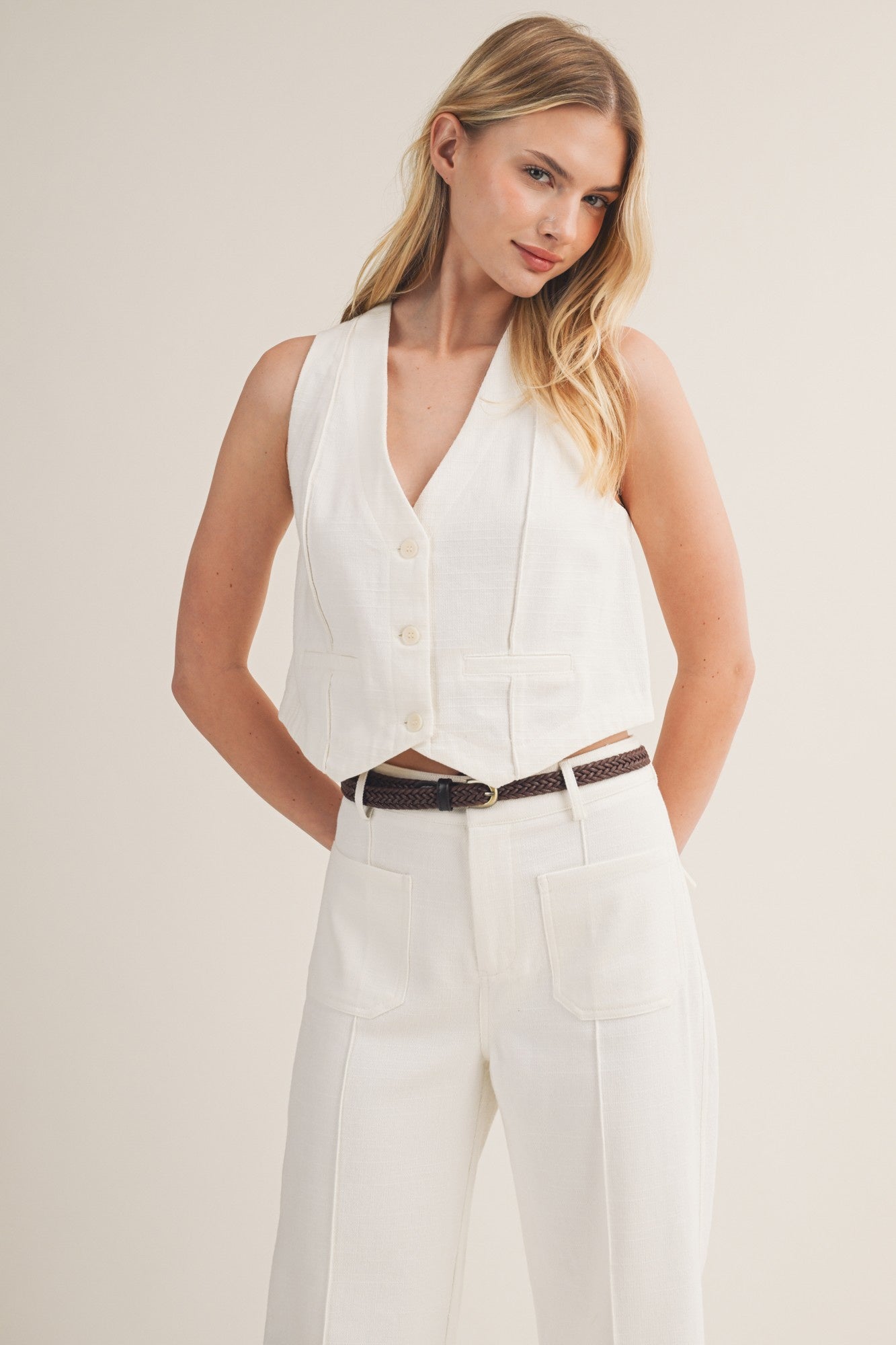 Sav Button Vest
