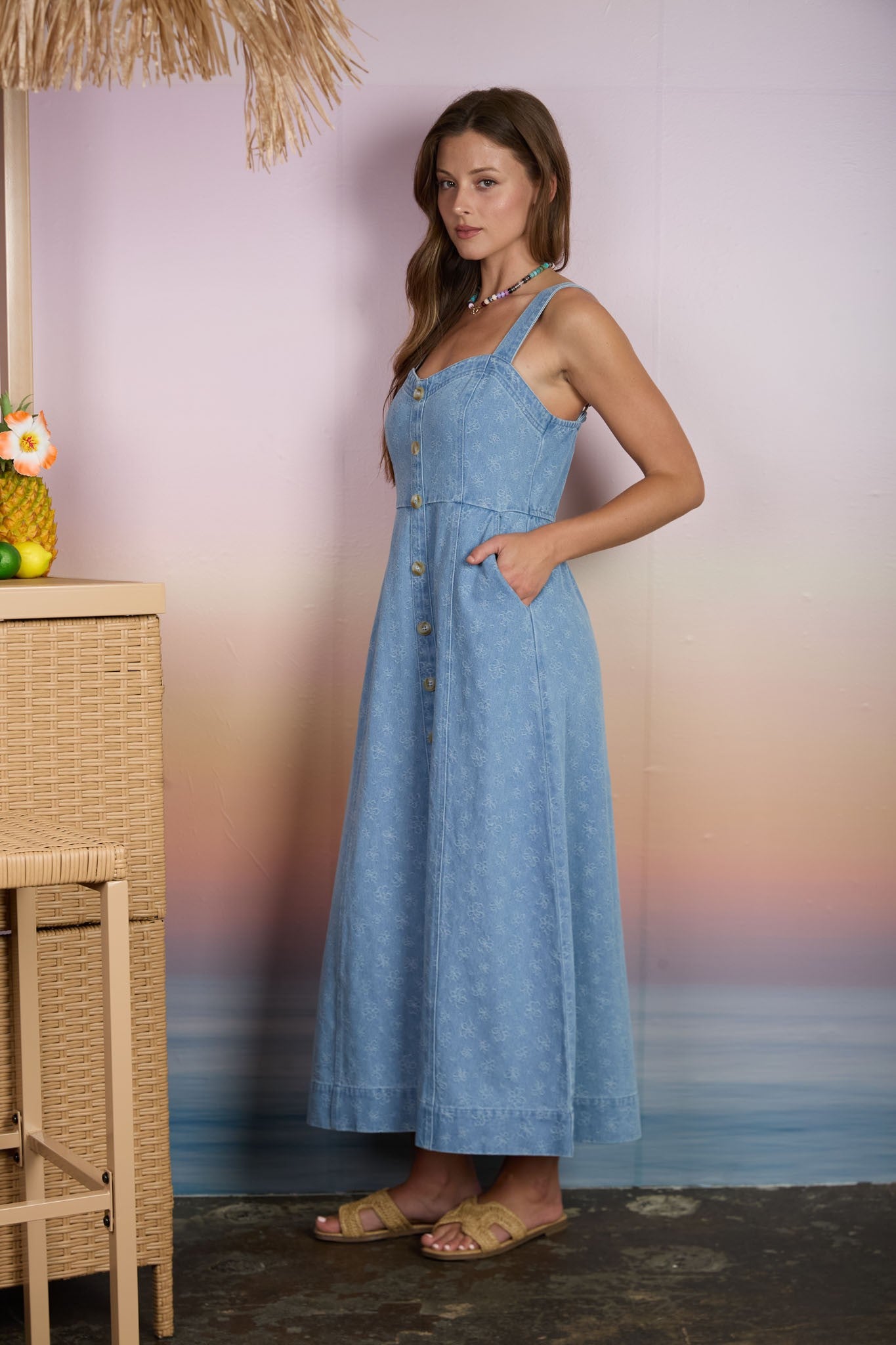 Matilda Denim Midi Dress
