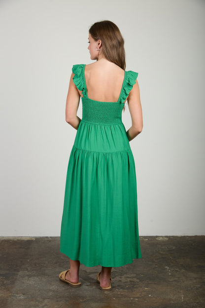 Shelly Smocked Midi Dress