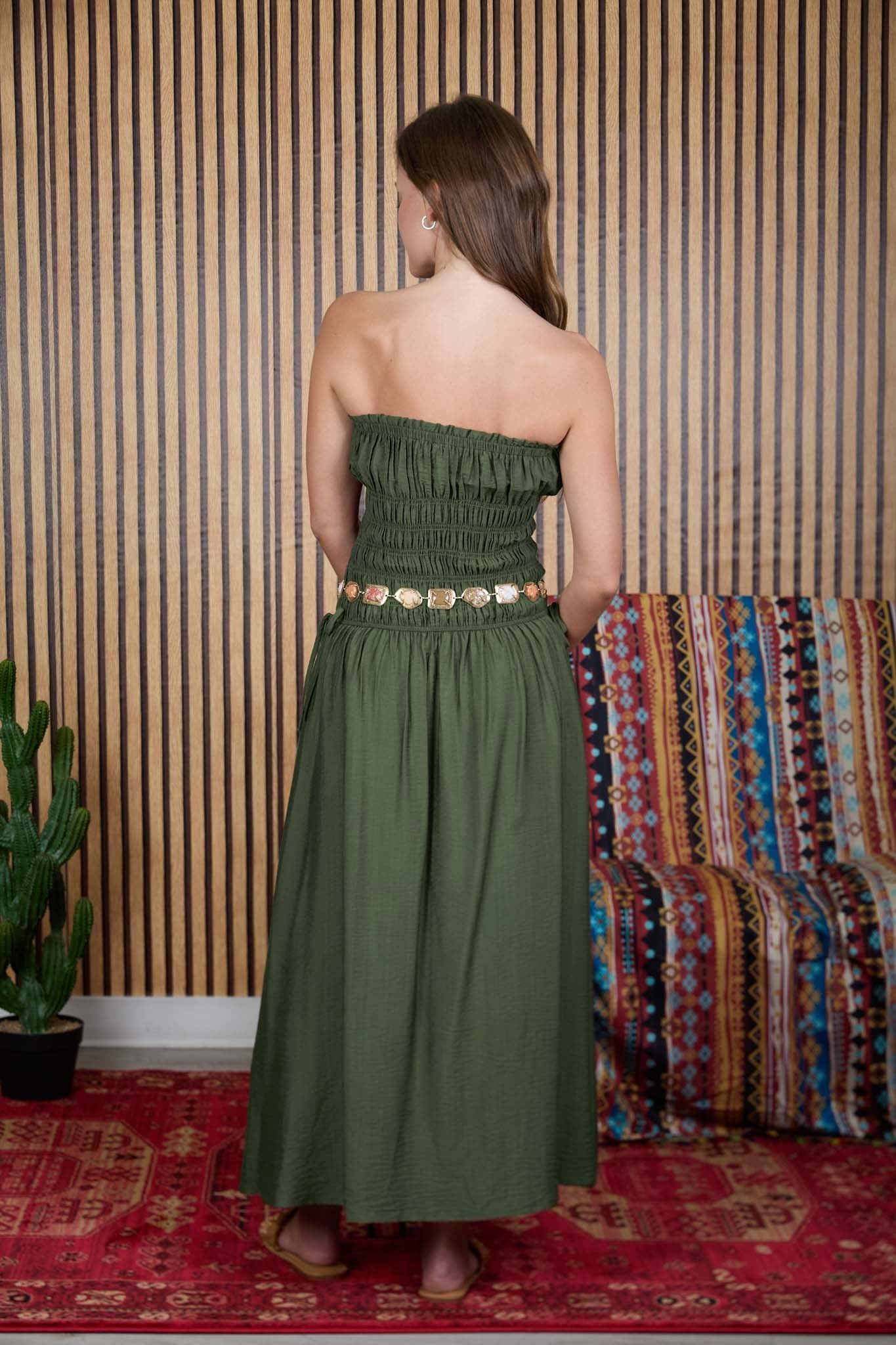 Bellen Strapless Midi Dress