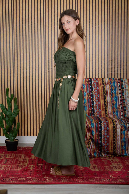Bellen Strapless Midi Dress