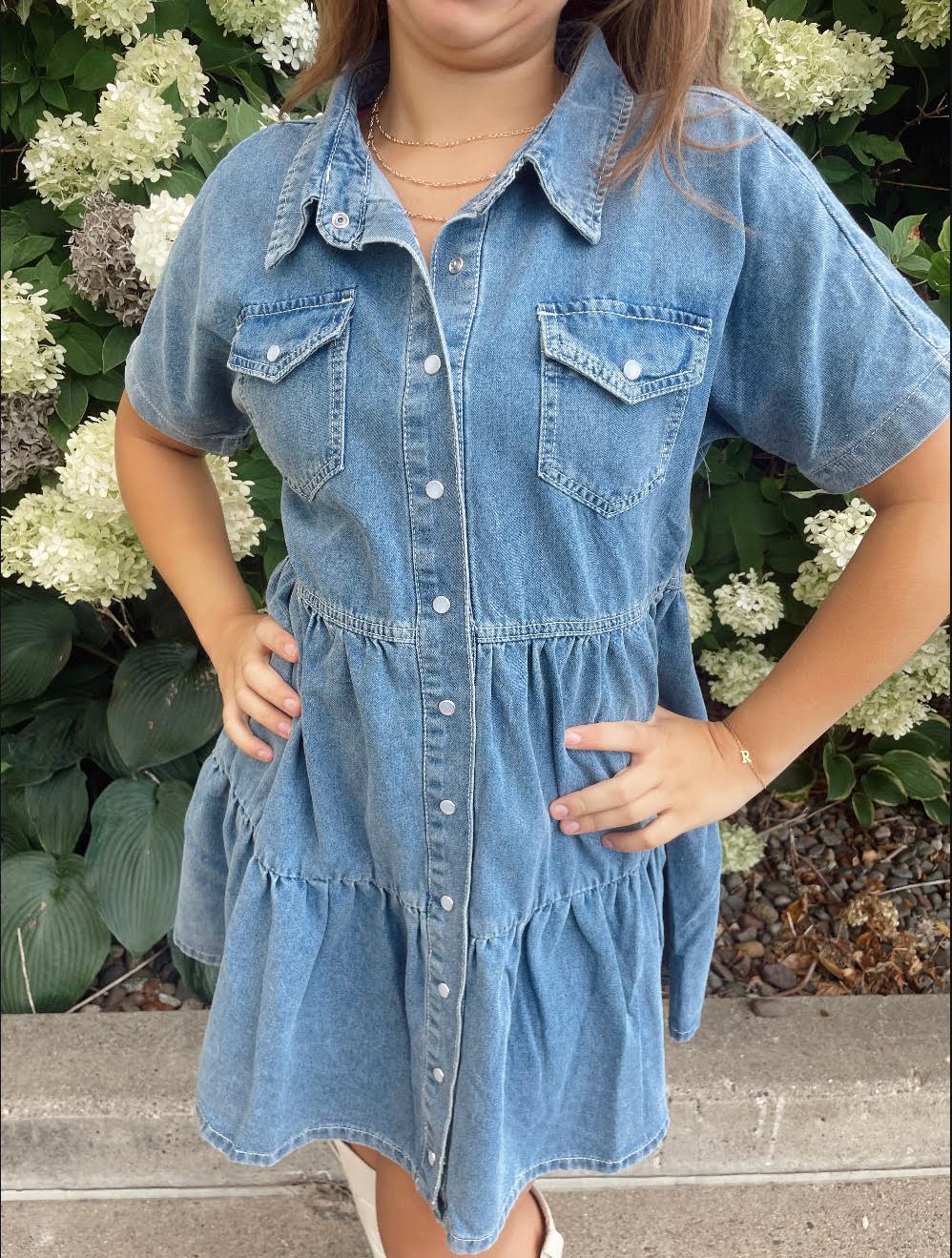 Elles Bells Denim Dress