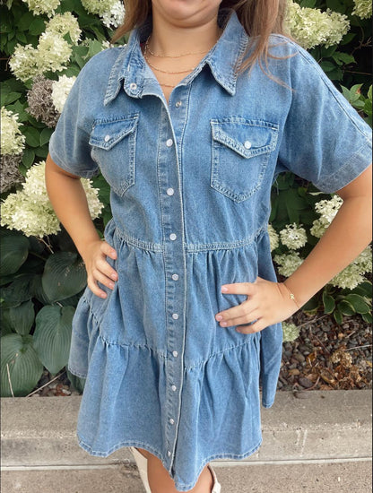 Elles Bells Denim Dress