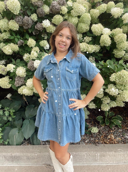 Elles Bells Denim Dress