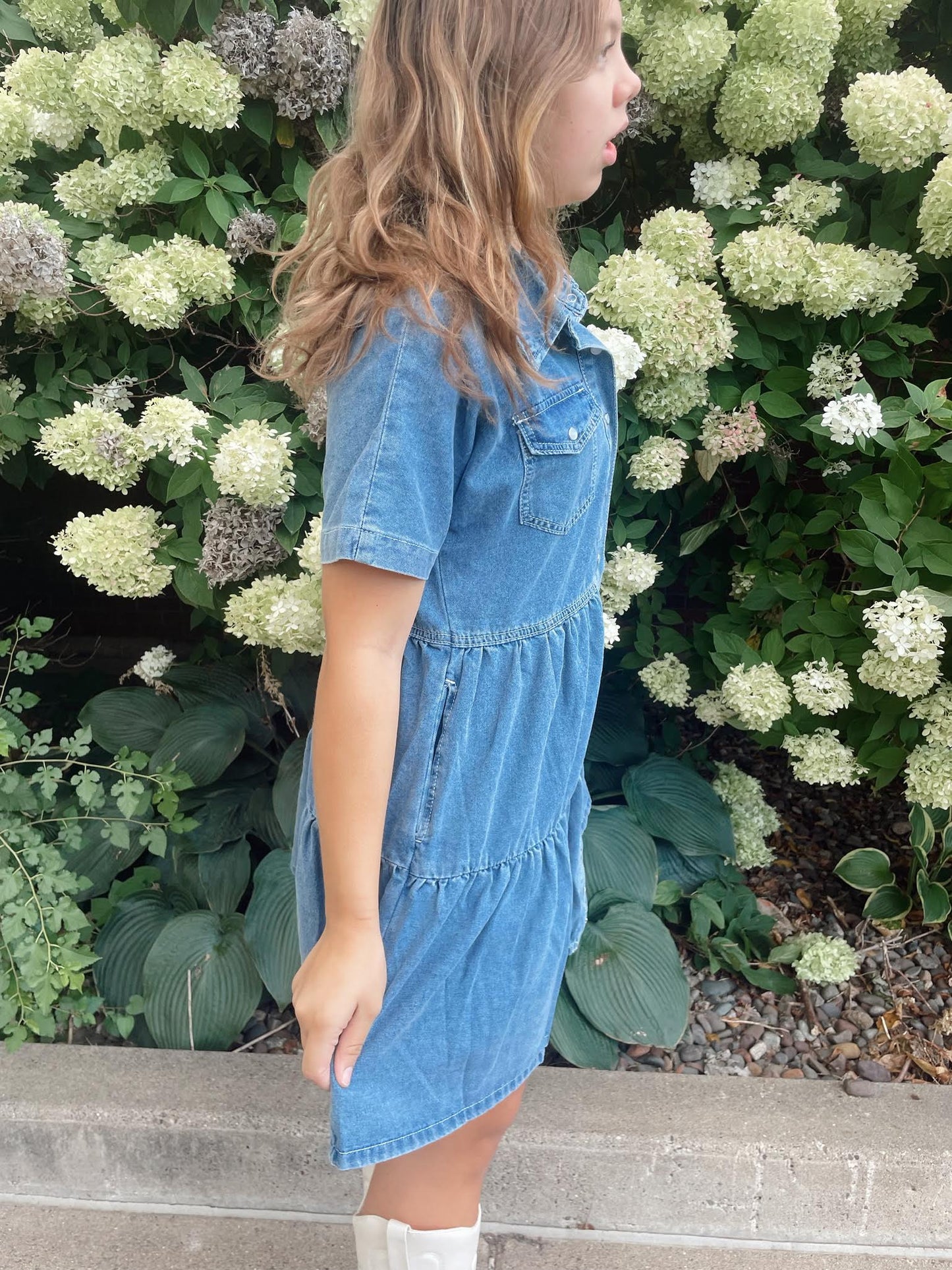 Elles Bells Denim Dress