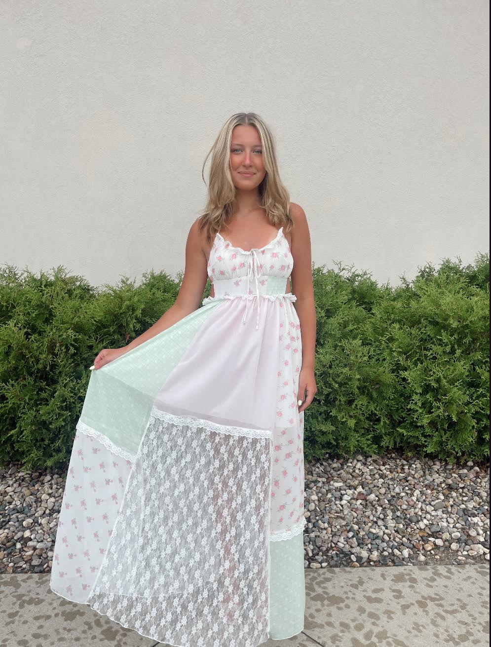 Amiri Patchwork Maxi Dress