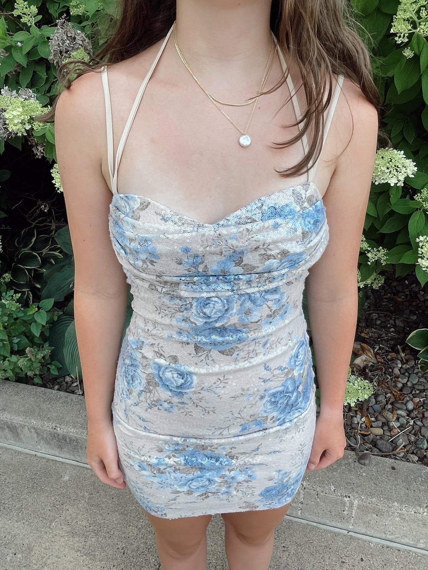 Fiona Floral Sequin Mini