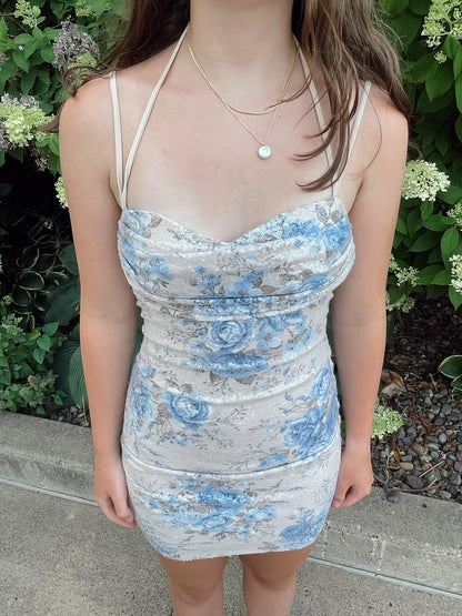 Fiona Floral Sequin Mini