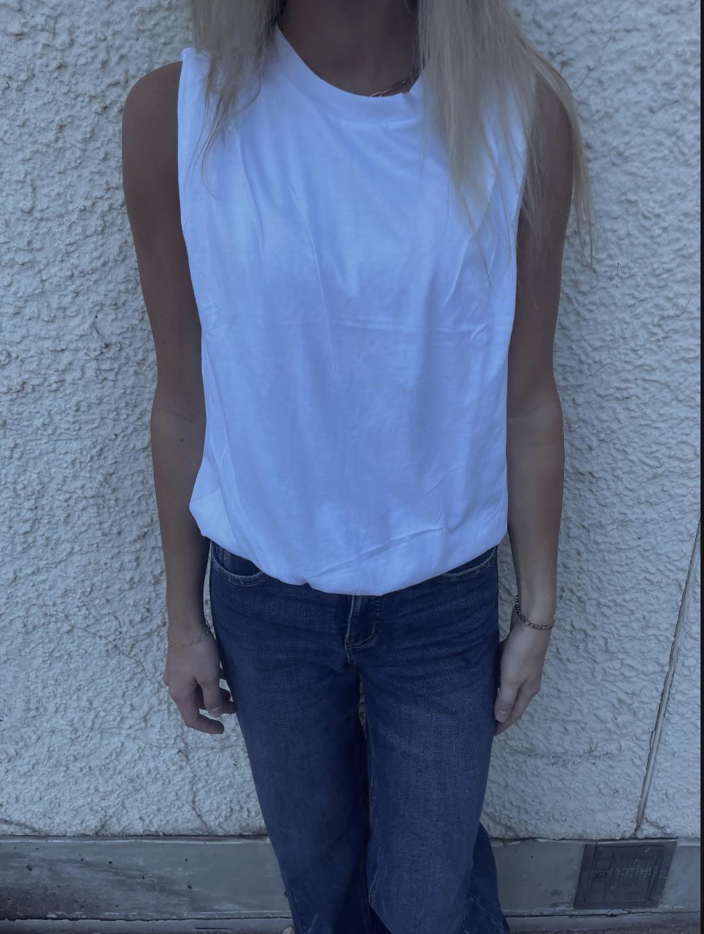 Adley Bubble Hem Tank